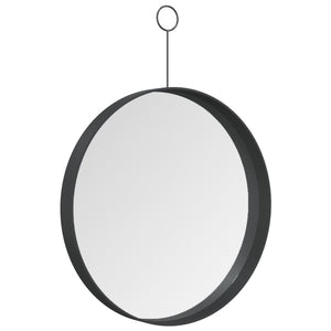 Hängespiegel mit Haken, Schwarz, 30cm