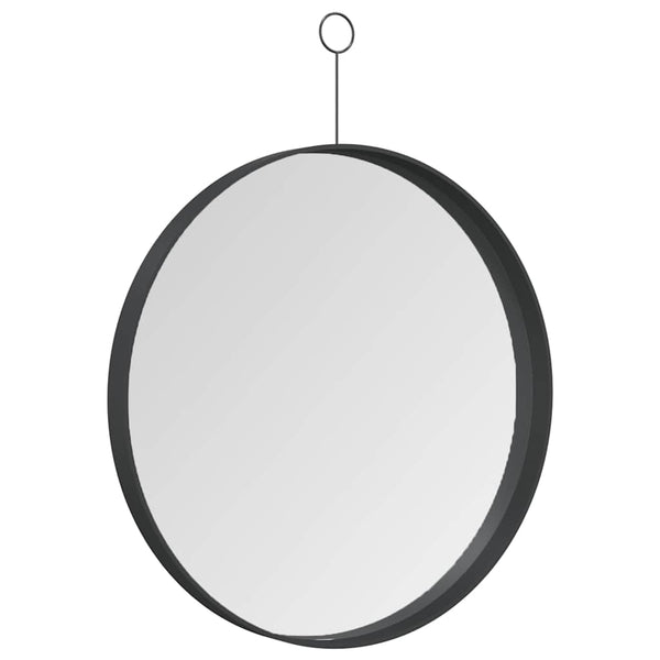 Hängespiegel Schwarz mit Haken 40cm