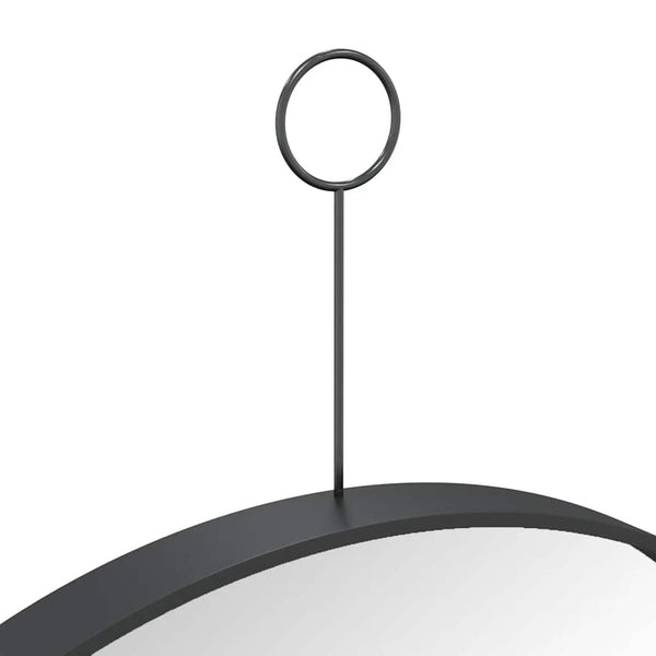 Hängespiegel Schwarz mit Haken 40cm