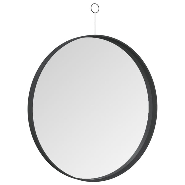 Hängespiegel Schwarz 50 cm mit Haken