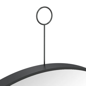 Hängespiegel Schwarz 50 cm mit Haken