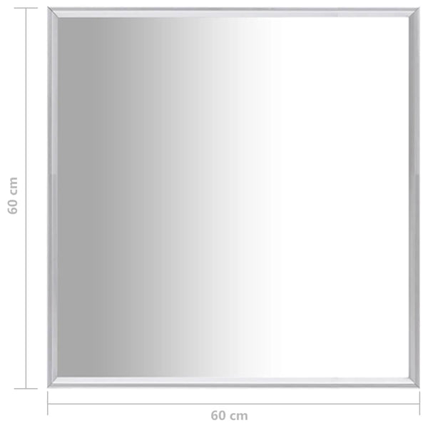 Silberner Spiegel 60x60 cm