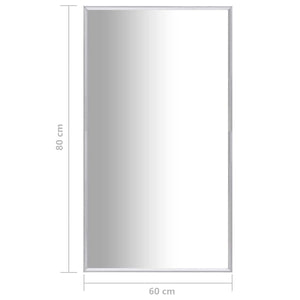 Silberner Spiegel 80x60 cm