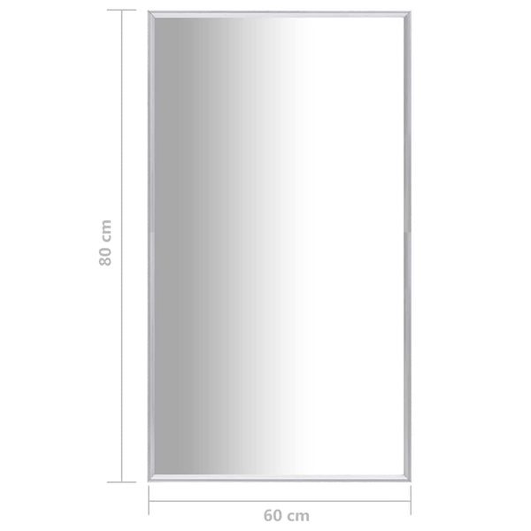 Silberner Spiegel 80x60 cm