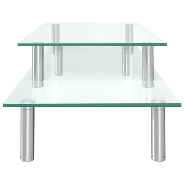 Monitorständer 2-stufig Transparentes Glas