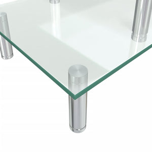 Monitorständer 2-stufig Transparentes Glas