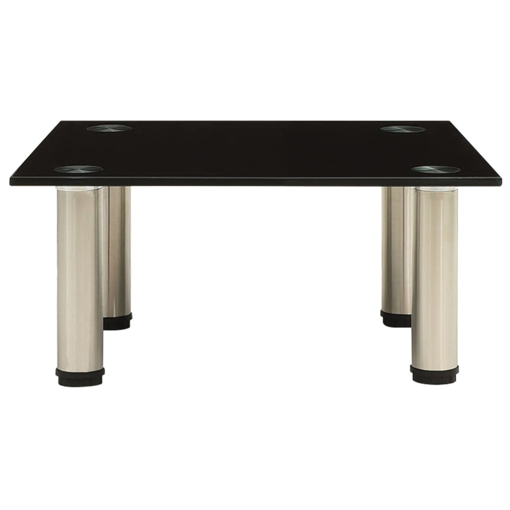 vidaXL Meuble TV 40x35x17 cm Verre trempé noir