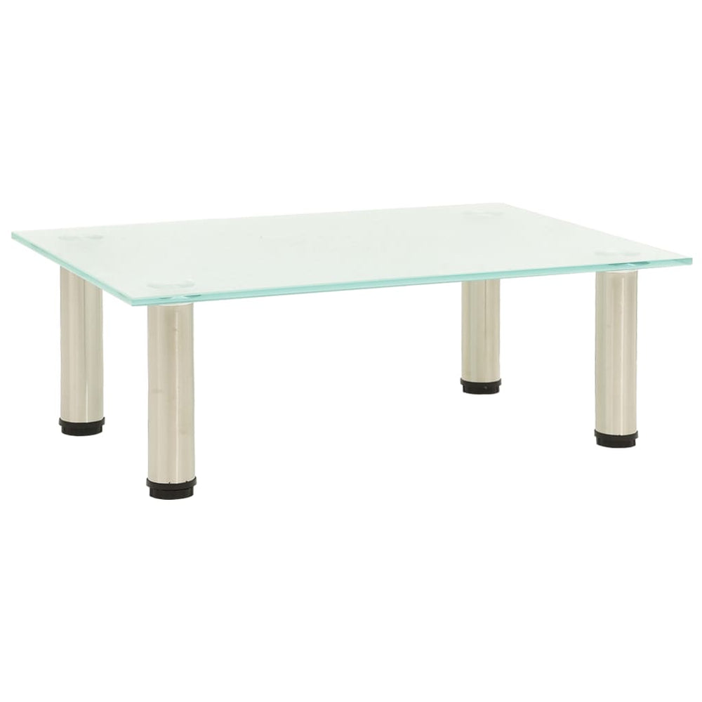 vidaXL Meuble TV 40x35x17 cm Verre trempé satiné
