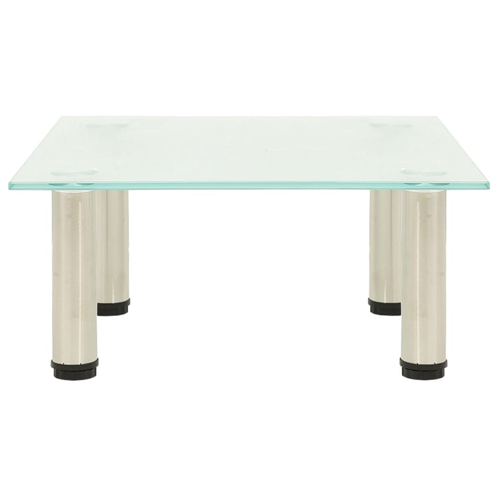 vidaXL Meuble TV 40x35x17 cm Verre trempé satiné