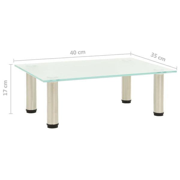 TV-Tisch aus satiniertem Glas, 40 cm
