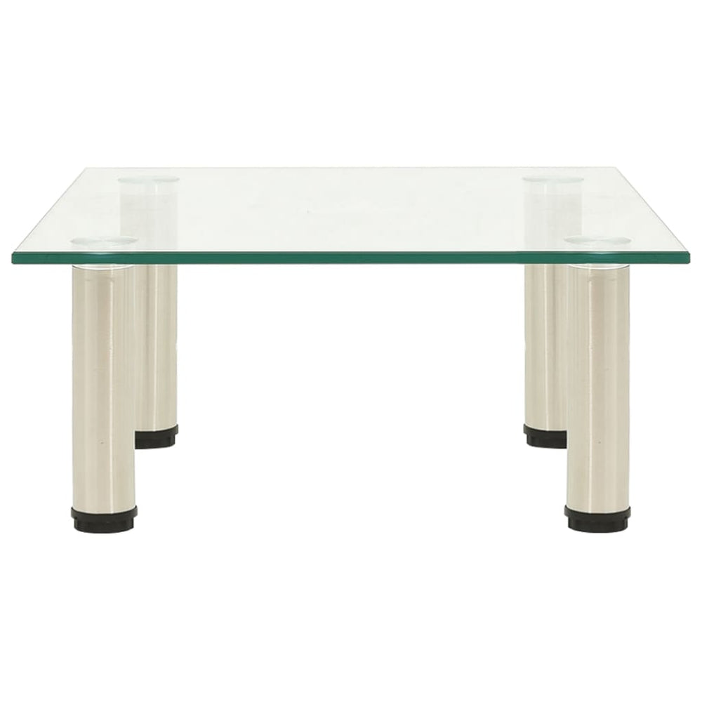vidaXL Meuble TV 40x35x17 cm Verre trempé transparent