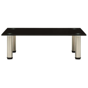Schwarzer TV-Tisch aus Hartglas 60 cm