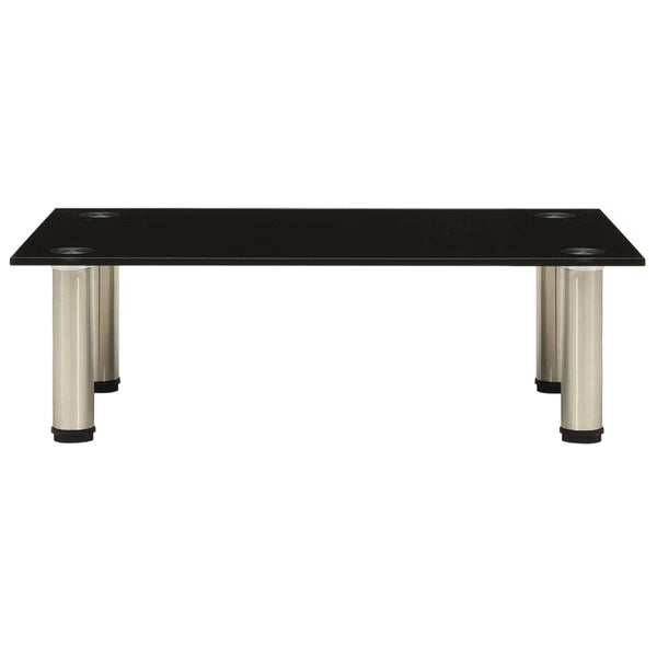 Schwarzer TV-Tisch aus Hartglas 60 cm