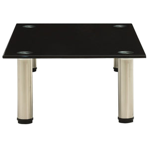 Schwarzer TV-Tisch aus Hartglas 60 cm