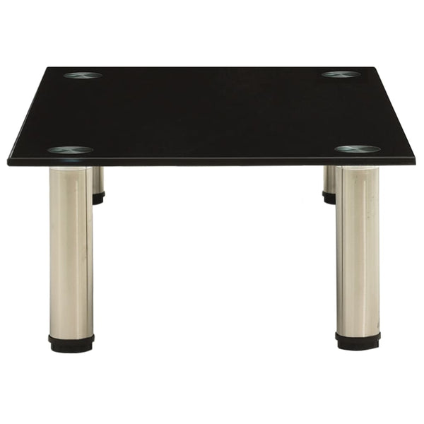 Schwarzer TV-Tisch aus Hartglas 60 cm