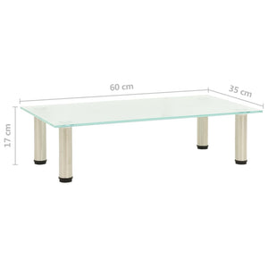 TV-Tisch aus satiniertem Glas, 60 cm