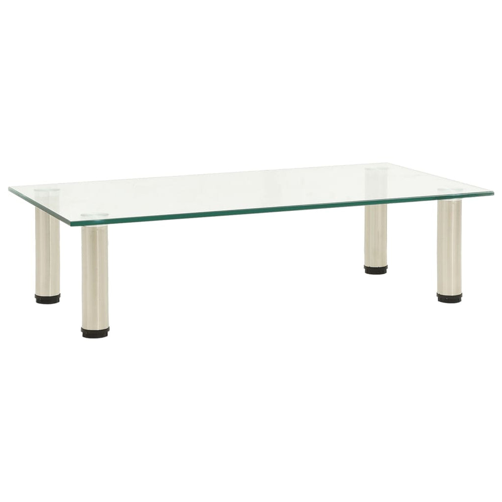 vidaXL Meuble TV 60x35x17 cm Verre trempé transparent