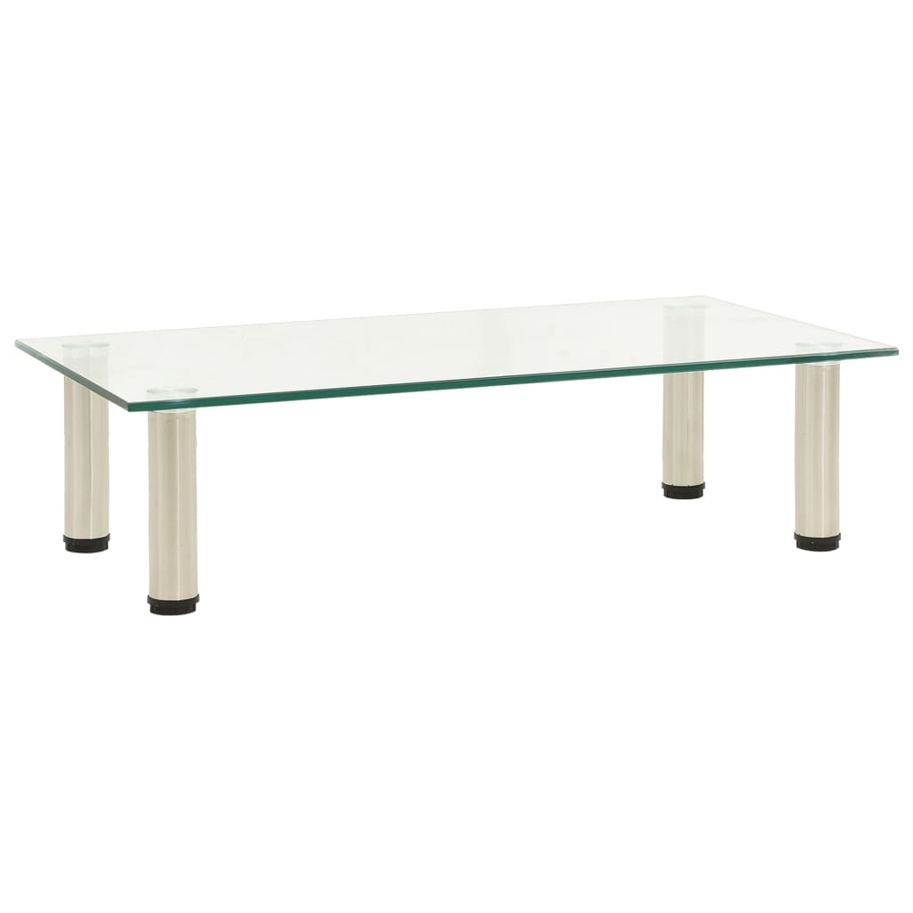 TV-Tisch aus transparentem Hartglas, 60 cm