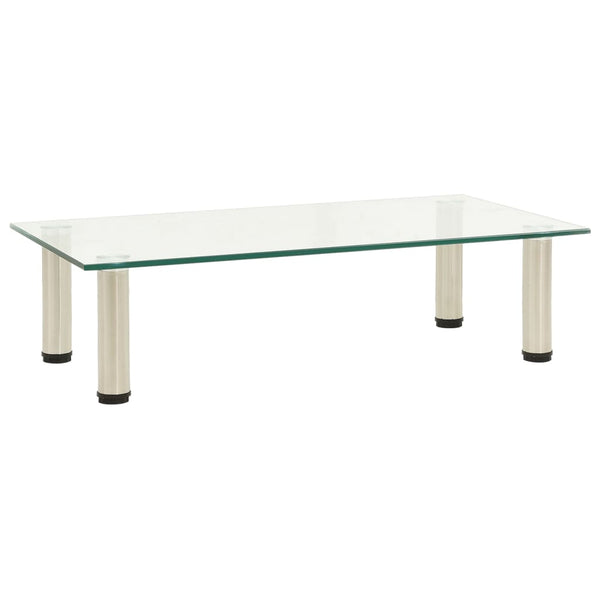 TV-Tisch aus transparentem Hartglas, 60 cm