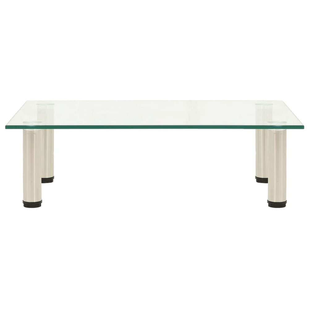 vidaXL Meuble TV 60x35x17 cm Verre trempé transparent