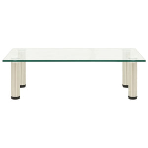 TV-Tisch aus transparentem Hartglas, 60 cm