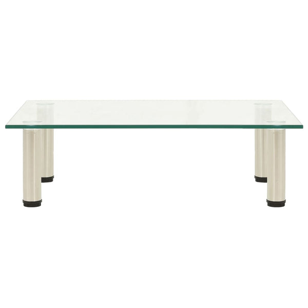 TV-Tisch aus transparentem Hartglas, 60 cm