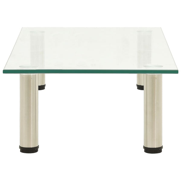 TV-Tisch aus transparentem Hartglas, 60 cm