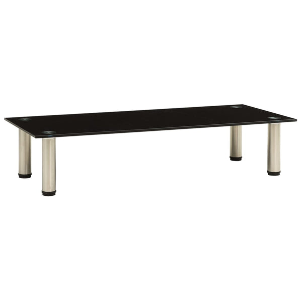 TV-Tisch Schwarz Hartglas 80 cm
