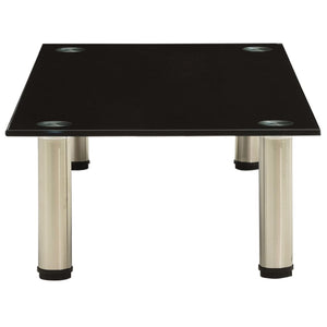 TV-Tisch Schwarz Hartglas 80 cm