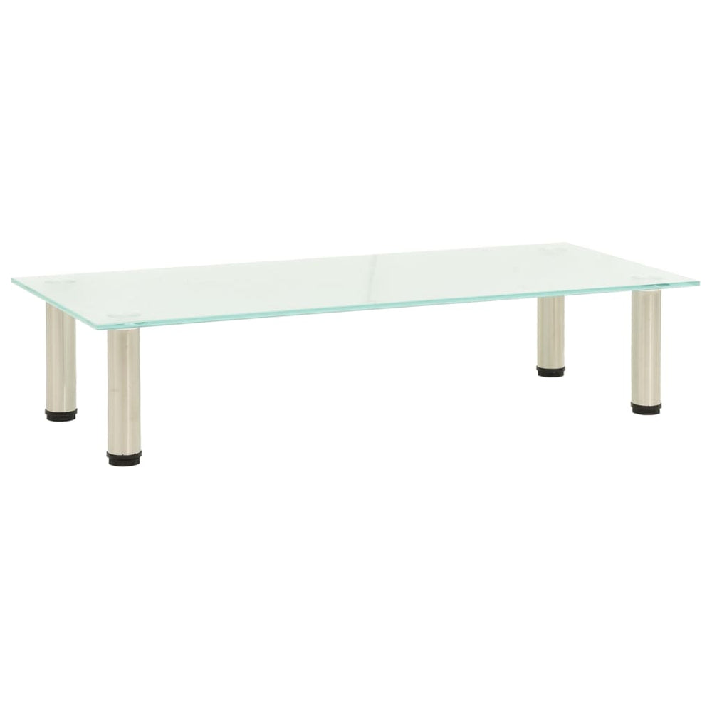 vidaXL Meuble TV 80x35x17 cm Verre trempé dépoli