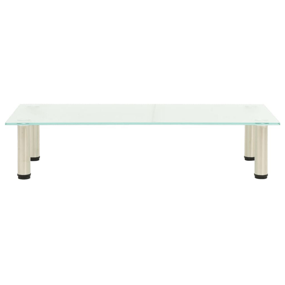 vidaXL Meuble TV 80x35x17 cm Verre trempé dépoli