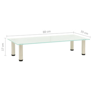 TV-Tisch aus satiniertem Glas, 80 cm