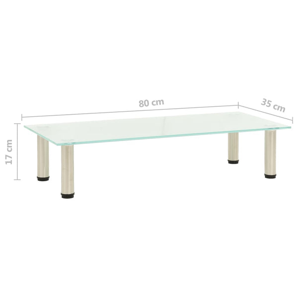TV-Tisch aus satiniertem Glas, 80 cm