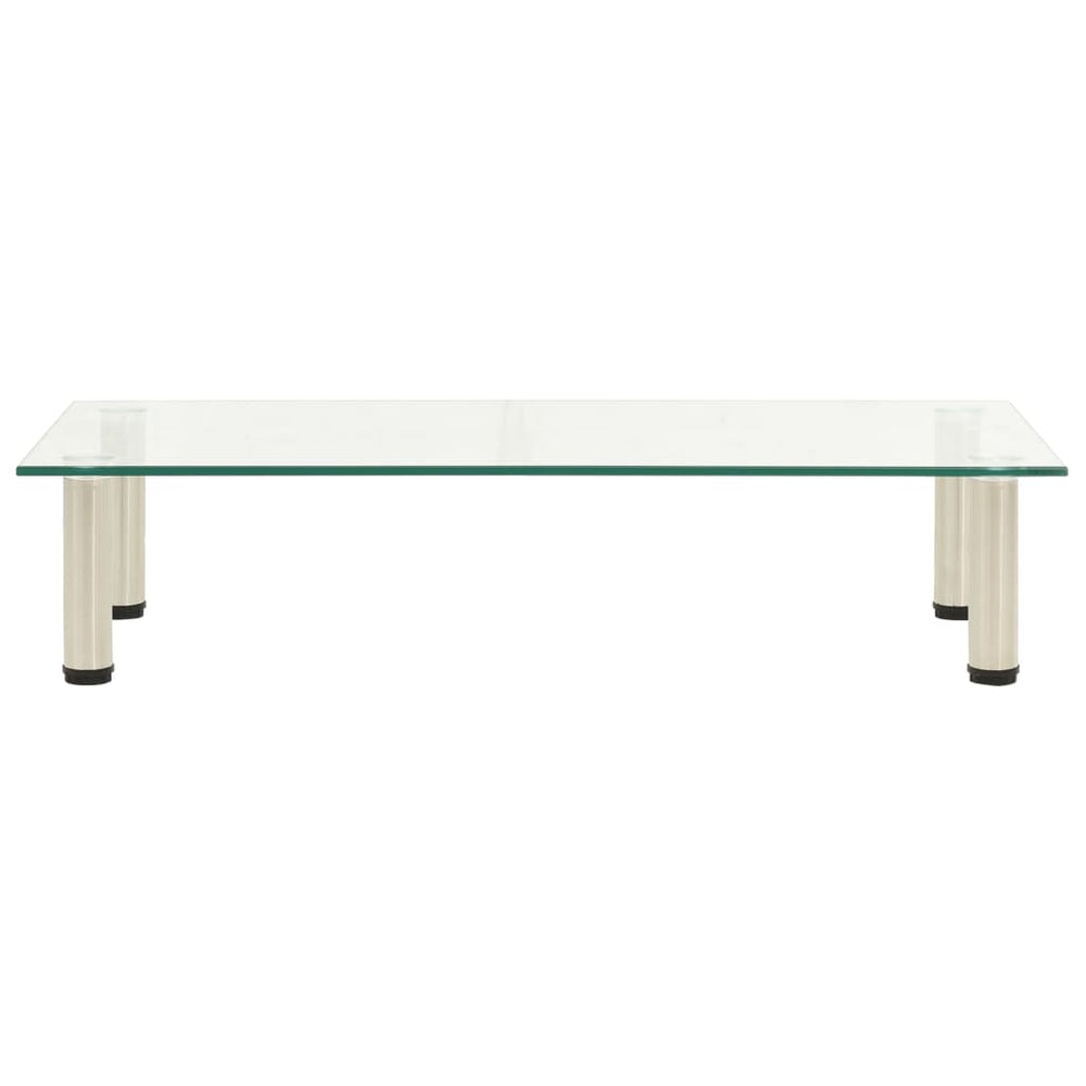 vidaXL Meuble TV 80x35x17 cm Verre trempé transparent