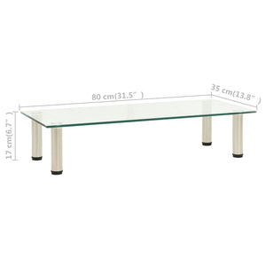 TV Tisch aus Hartglas, 80 cm