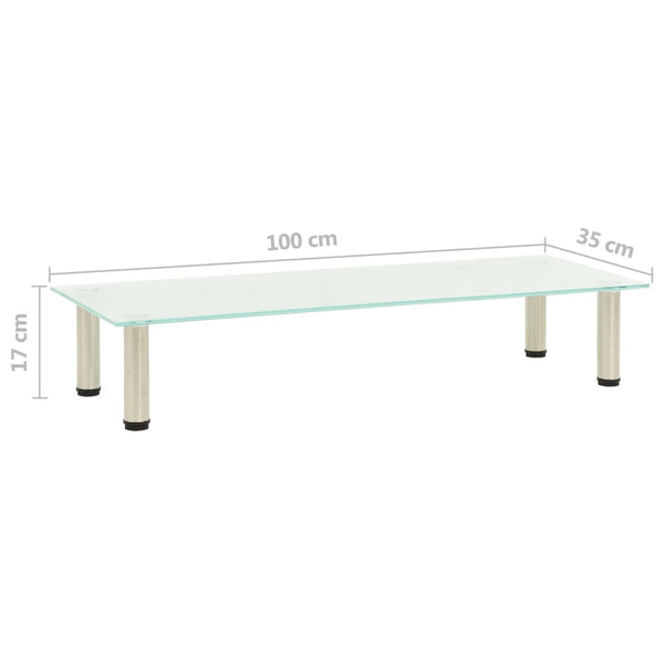 TV-Tisch aus satiniertem Glas, 100 cm