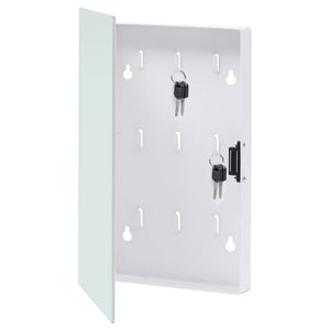 Schlüsselkasten mit Magnettafel Schwarz 30x20 cm