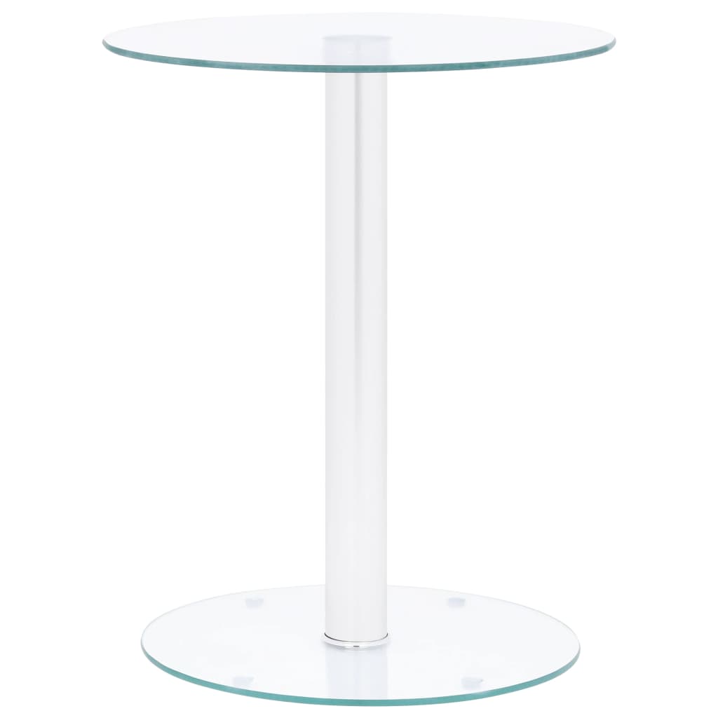 vidaXL Table basse transparente 40 cm en verre trempé