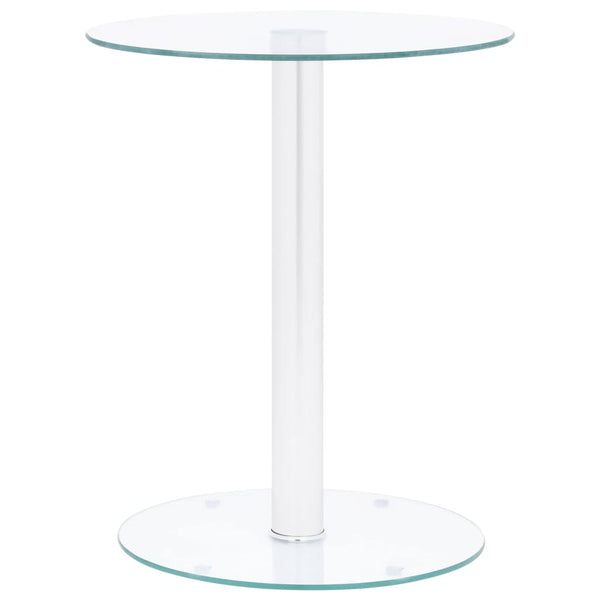 vidaXL Table basse transparente 40 cm en verre trempé