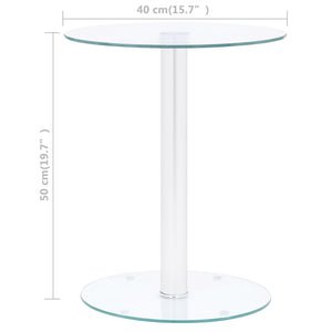 vidaXL Table basse transparente 40 cm en verre trempé