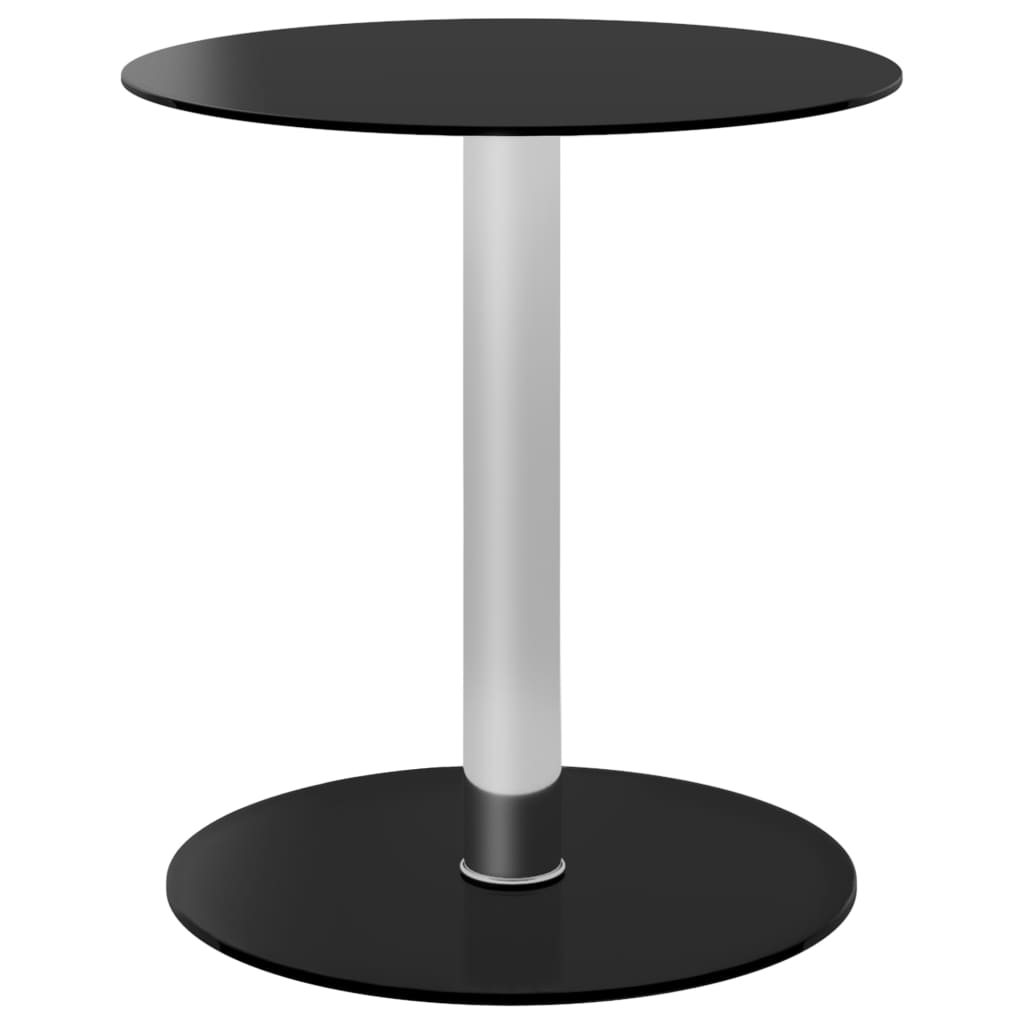 vidaXL Table basse noire 40 cm verre trempé