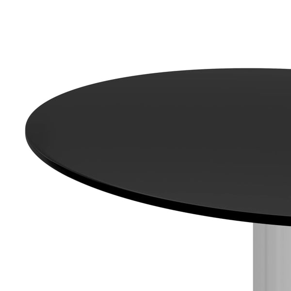 vidaXL Table basse noire 40 cm verre trempé
