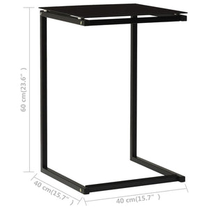Schwarzer Beistelltisch 40x40x60 cm