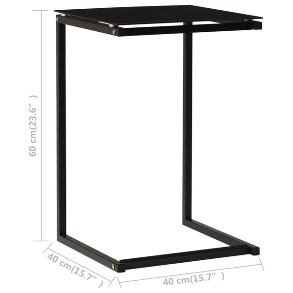 Schwarzer Beistelltisch 40x40x60 cm