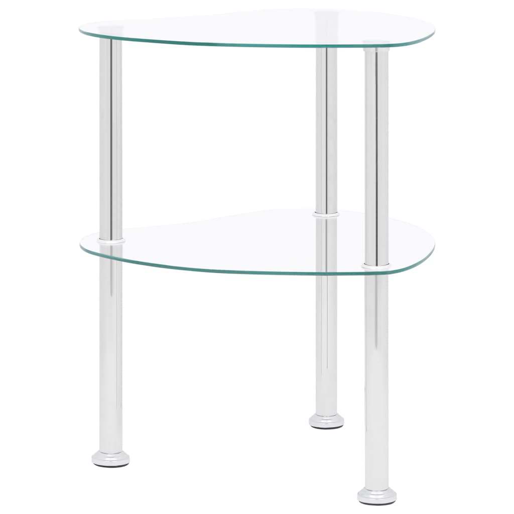Beistelltisch Transparent Hartglas 38x38x50cm