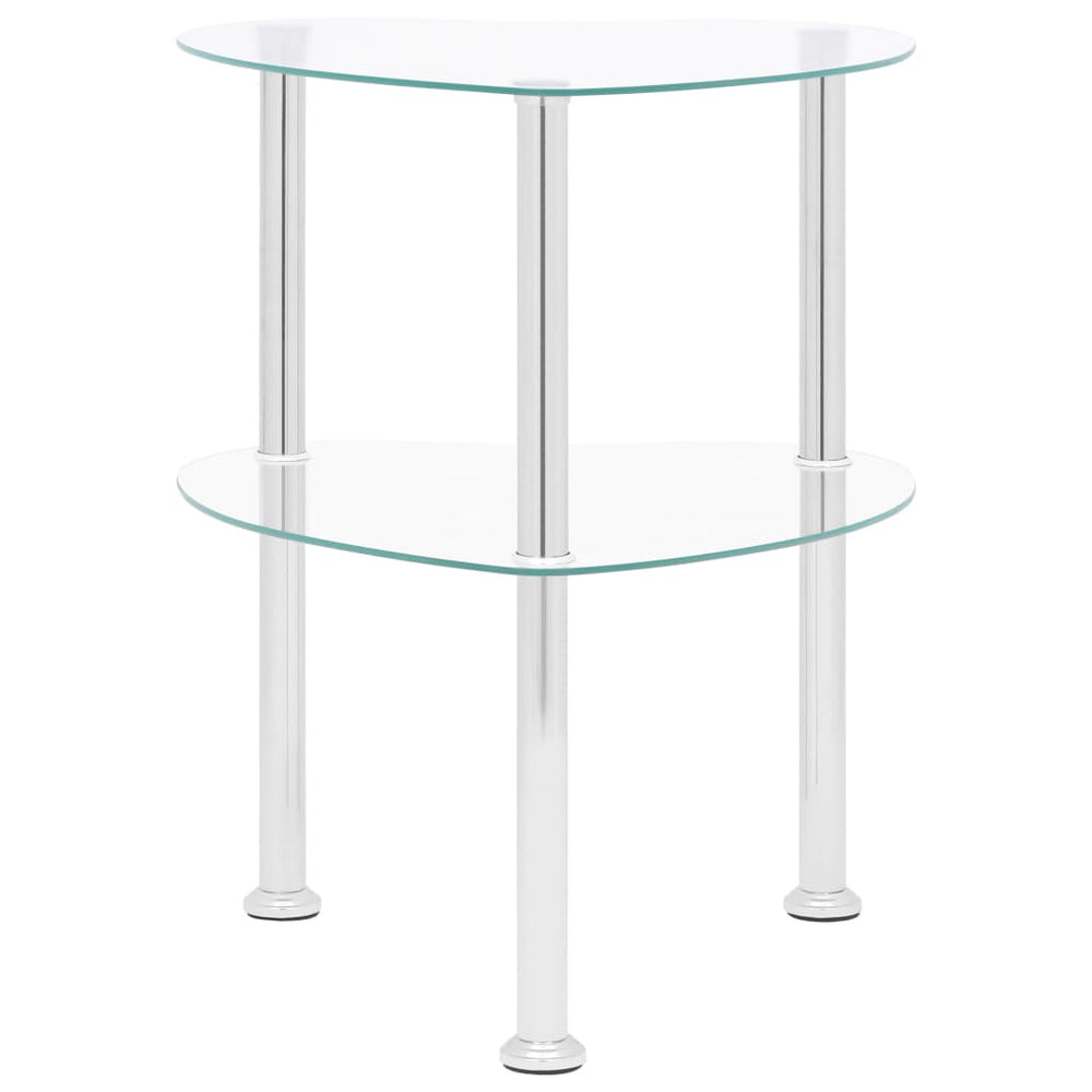 Beistelltisch Transparent Hartglas 38x38x50cm