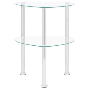 Beistelltisch Transparent Hartglas 38x38x50cm