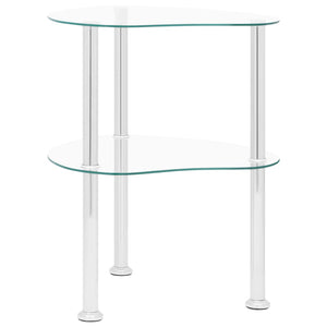 Beistelltisch Transparent Hartglas 38x38x50cm