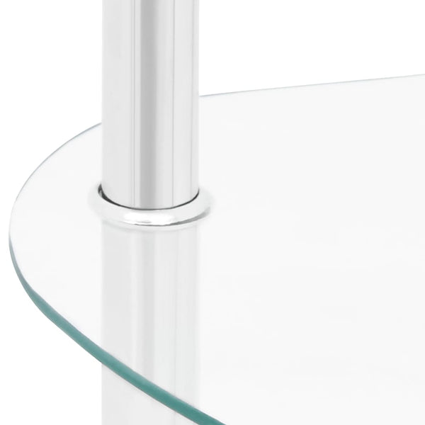 Beistelltisch Transparent Hartglas 38x38x50cm