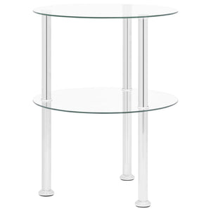 Beistelltisch Transparent Hartglas 38cm